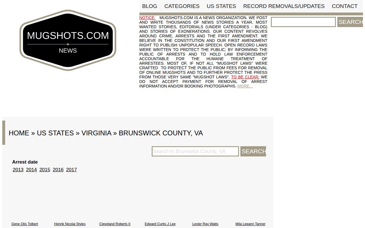 Brunswick County historical secondary record landscape